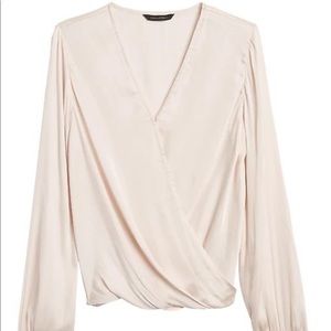 Banana Republic Silky Wrap Blouse